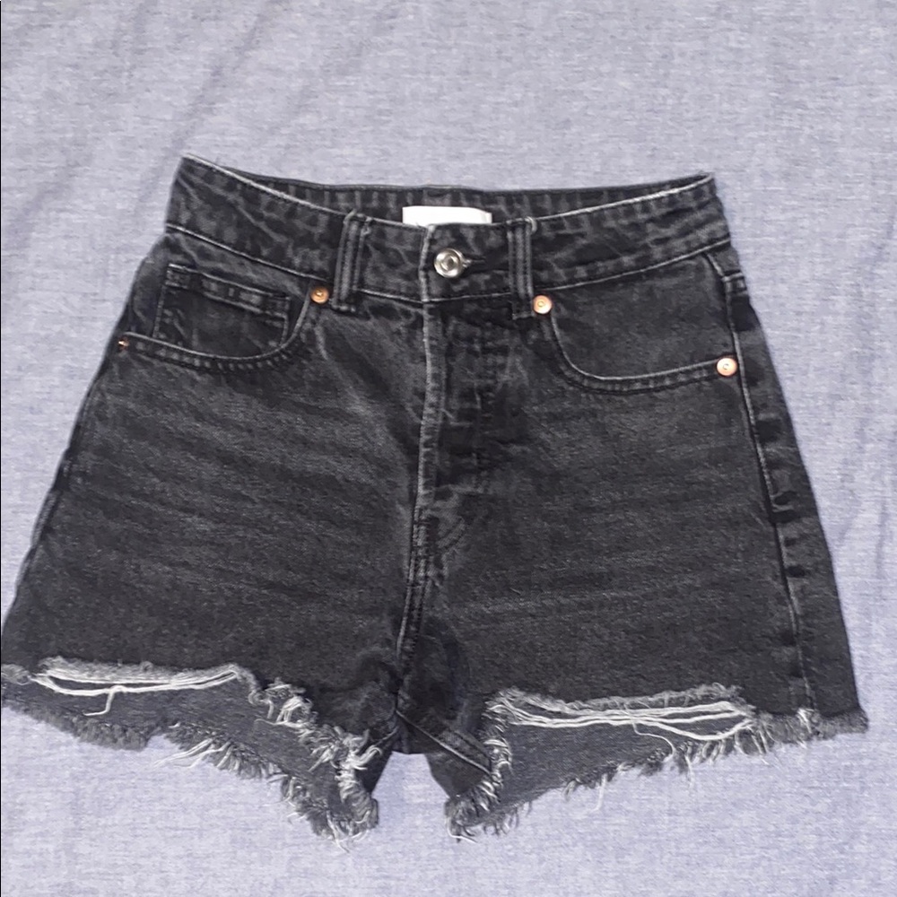 Black Denim Women's Shorts